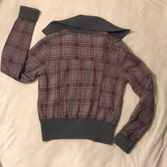 Hurley Plaid Lightweight Button-down Ribbed Coat - Picture 4 of 8